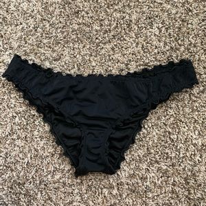 Black cheeky bikini bottoms